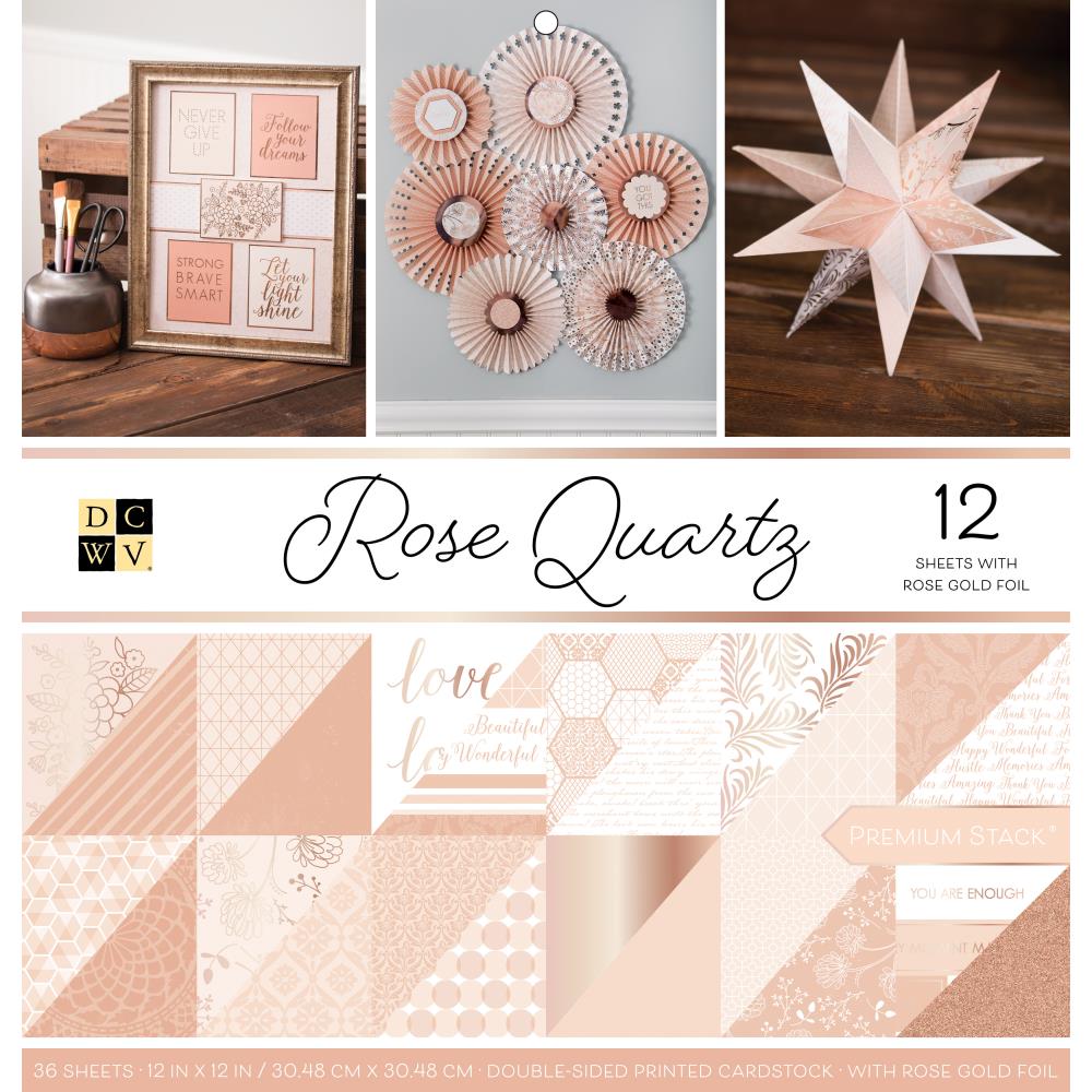 DCWV 12x12 Cardstock Stack -   Rose Quartz