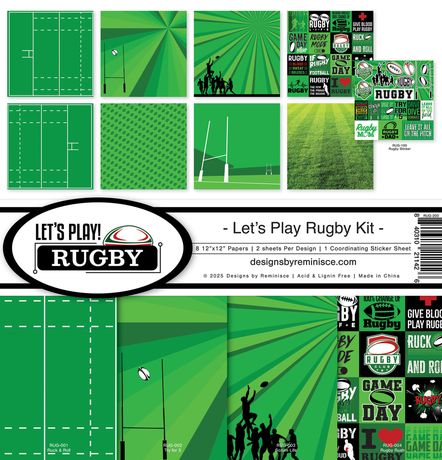 Reminisce 12x12 Collection Pack - [Collection] -Let's Play Rugby Kit