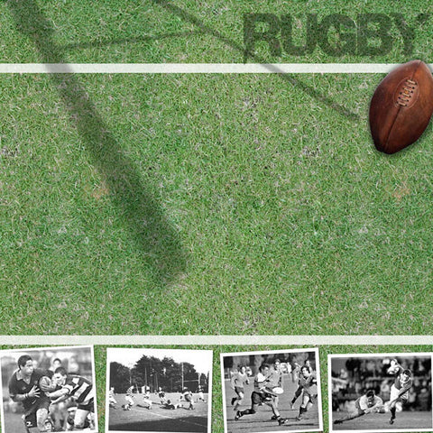 Scrapbook Customs 12x12 Paper - Rugby