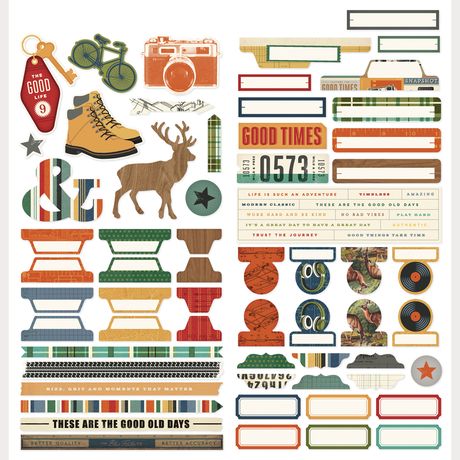 Simple Stories Basics  Cardstock  Stickers  - Rustic Legends