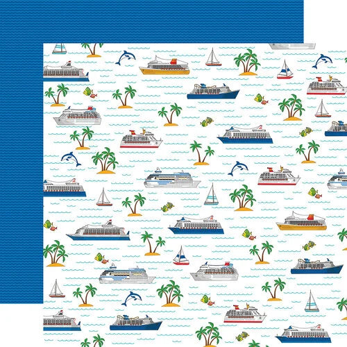 Carta Bella 12x12 Paper  [Collection] - Bon Voyage - Smooth Sailing
