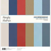 Simple Stories  12x12 Paper [Collection] - Sand & Sea - Basics Kit