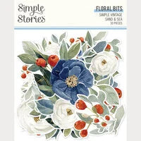 Simple Stories   floral Bits & Pieces  [Collection] - Sand & Sea