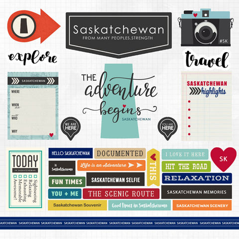 Scrapbook Customs Sticker - Saskatchewan Adventure Sticker