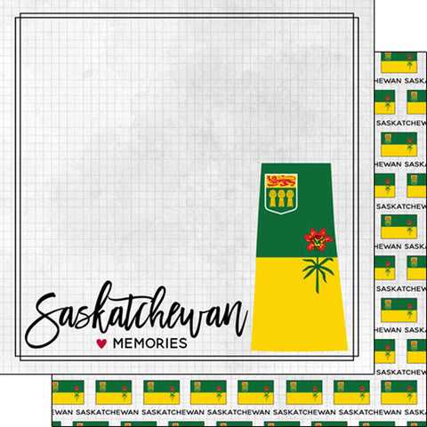 Scrapbook Customs 12x12 Paper - Saskatchewan Adventure Flag