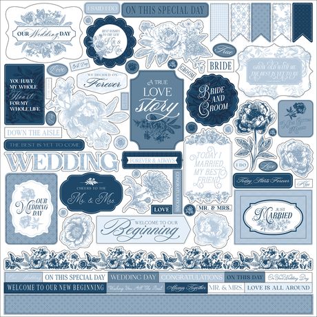 Echo Park 12x12  Stickers  [Collection] - Save The Date