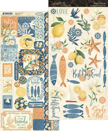 Graphic 45 Cardstock  Sticker Set [Collection] - Scenic Route
