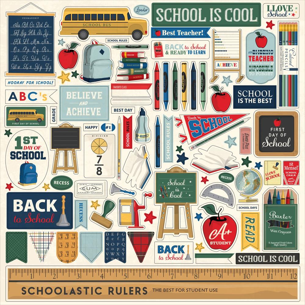 Carta Bella 12x12  Stickers  [Collection] - Back To School