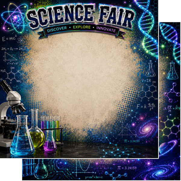 Scrapbook Customs 12x12 Paper - Science Fair