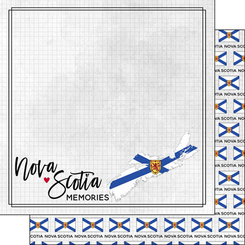 Scrapbook Customs 12x12 Paper -  Nova Scotia Adventure Flag