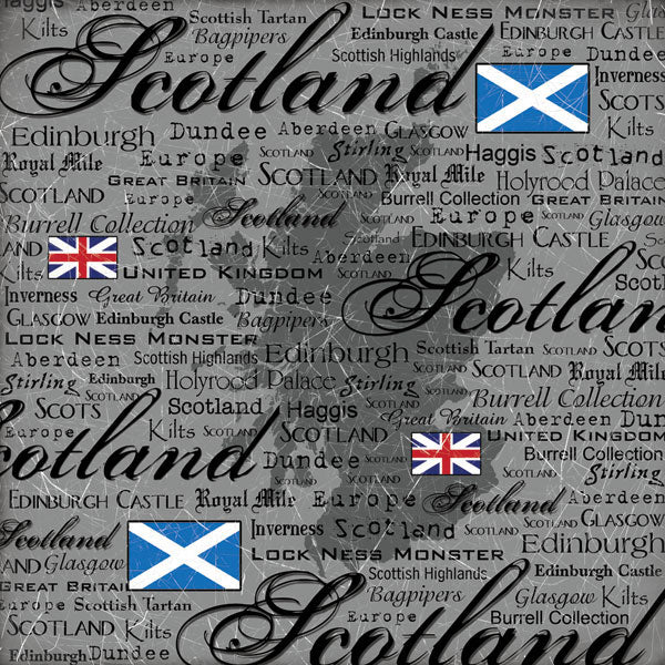 Scrapbook Customs 12x12 Paper - Scotland Scratchy