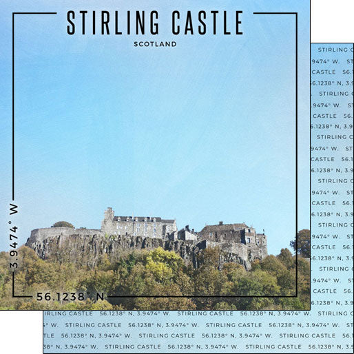 Scrapbook Customs 12x12 Paper - Scotland Stirling Castle