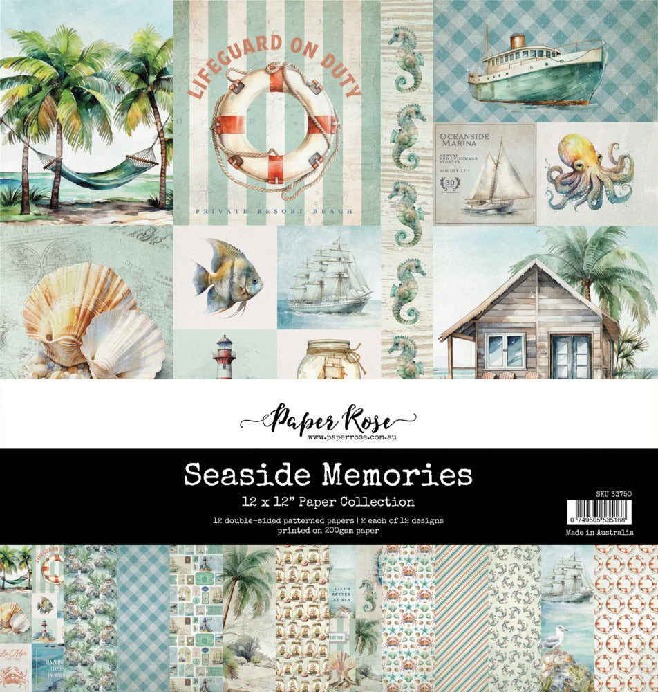 Paper Rose 12x12 Paper (Collection) - Seaside Memories
