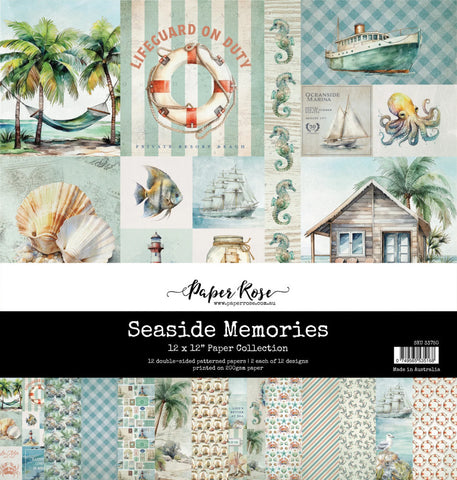 Paper Rose 12x12 Paper (Collection) - Seaside Memories