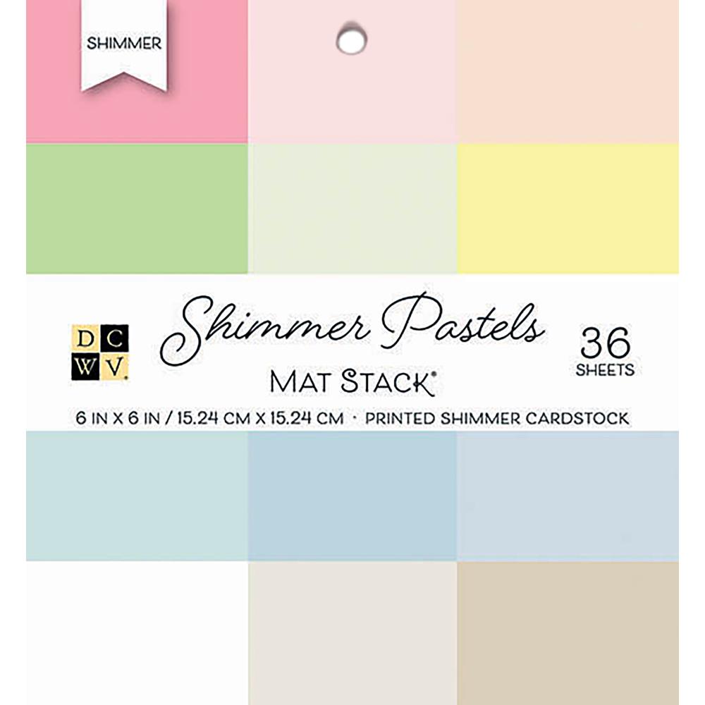 Copy of DCWV 6x6  Cardstock Mat Stack Shimmer Pastels
