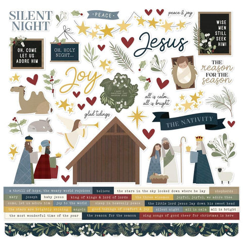 Simple Stories 12x12  Cardstock  Stickers  [Collection] - Silent Night