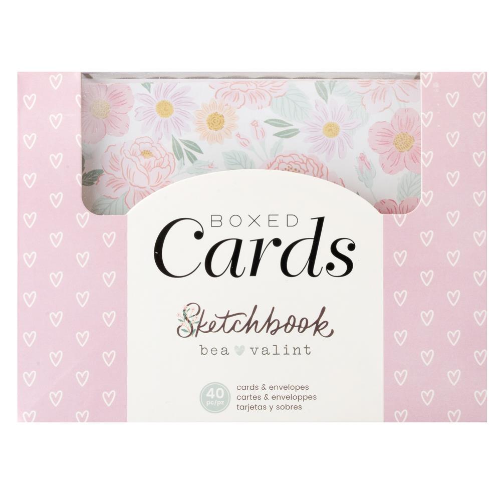 American Crafts A2 Cards W/Envelopes (4.375"X5.75") 40/Box - Bea Valint - Sketchbook