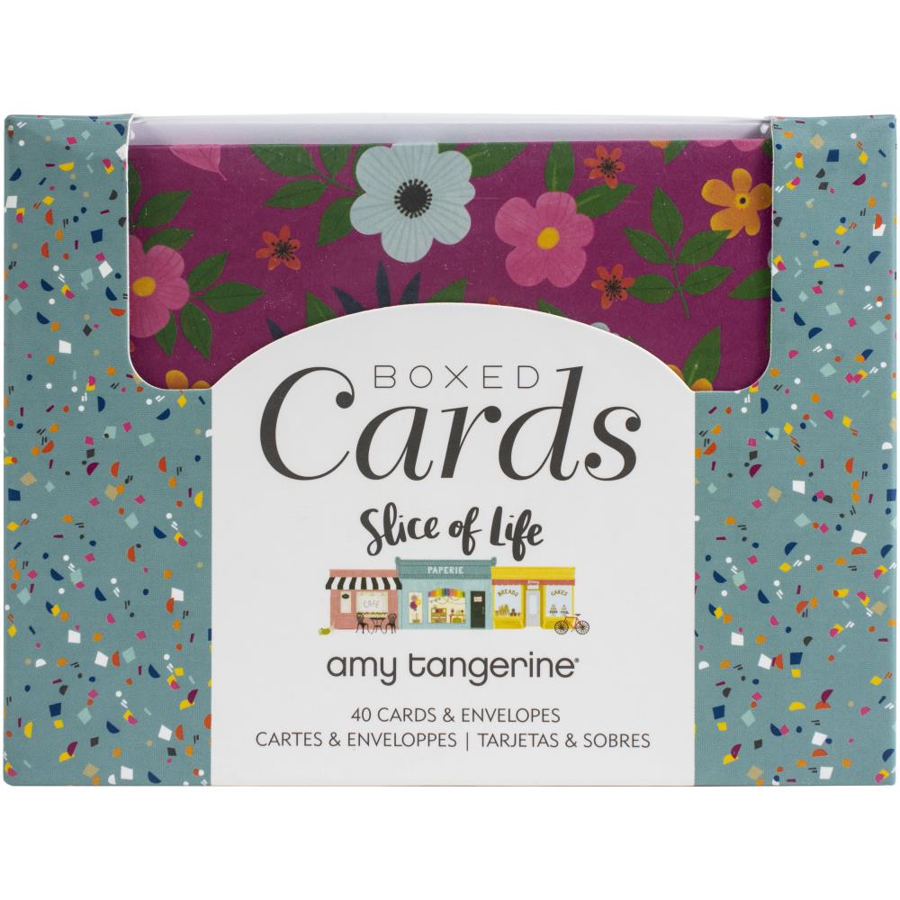 American Crafts A2 Cards W/Envelopes (4.375"X5.75") 40/Box - Amy Tangerine - Slice Of Life