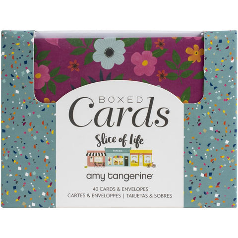 American Crafts A2 Cards W/Envelopes (4.375"X5.75") 40/Box - Amy Tangerine - Slice Of Life