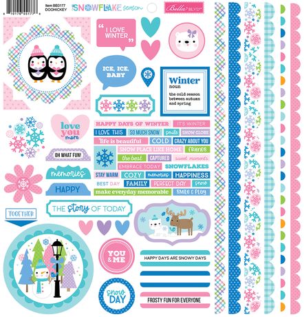 Bella BLVD - Snowflake season Cardstock Stickers