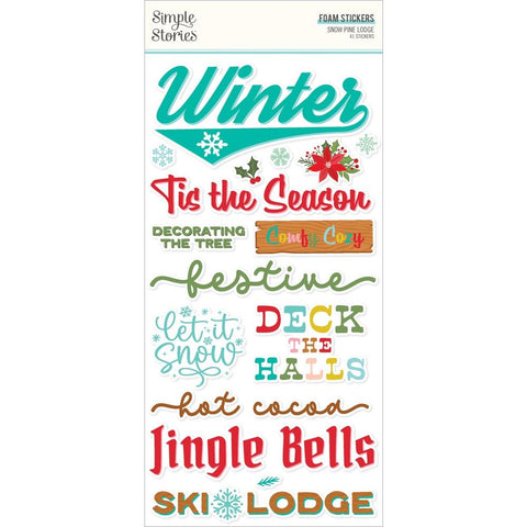 Simple Stories Foam Stickers [Collections] - Snow Pine Lodge