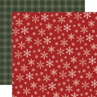 Carta Bella 12x12 Paper  [Collection] - Have a Berry Christmas - Snuggly Snowflakes