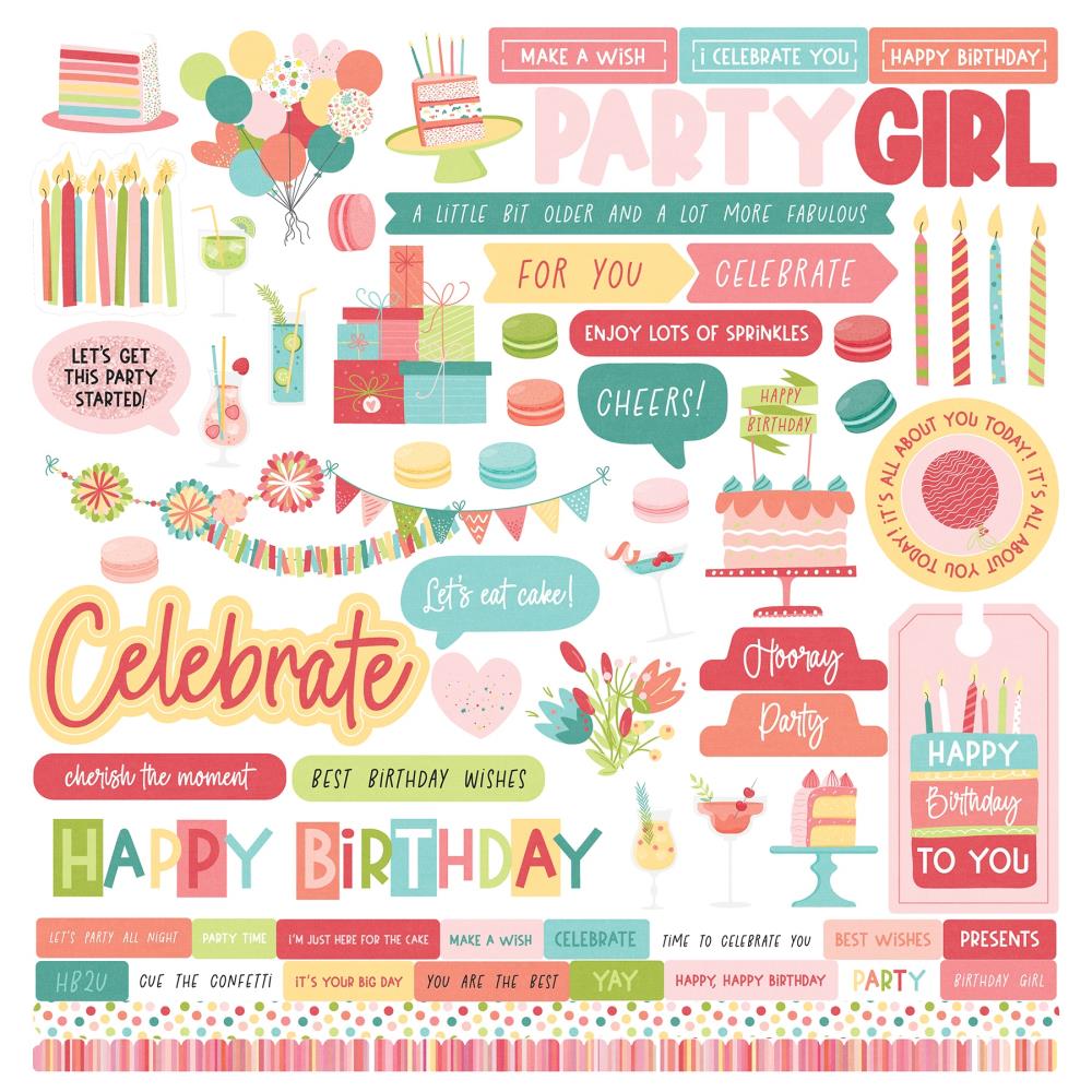 Photoplay 12x12 Stickers [Collection] - Birthday Sparkle