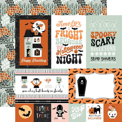 Echo Park 12x12 Paper - [Collection] - Spooktacular Halloween - 4x6 Journaling Cards