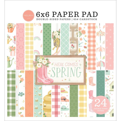 Carta Bella 6x6 Paper Pad  [Collection] - Here Comes Spring