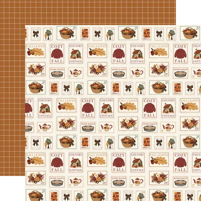 Carta Bella 12x12 Paper  [Collection] - Here Comes Autumn  - Cozy Fall stamps