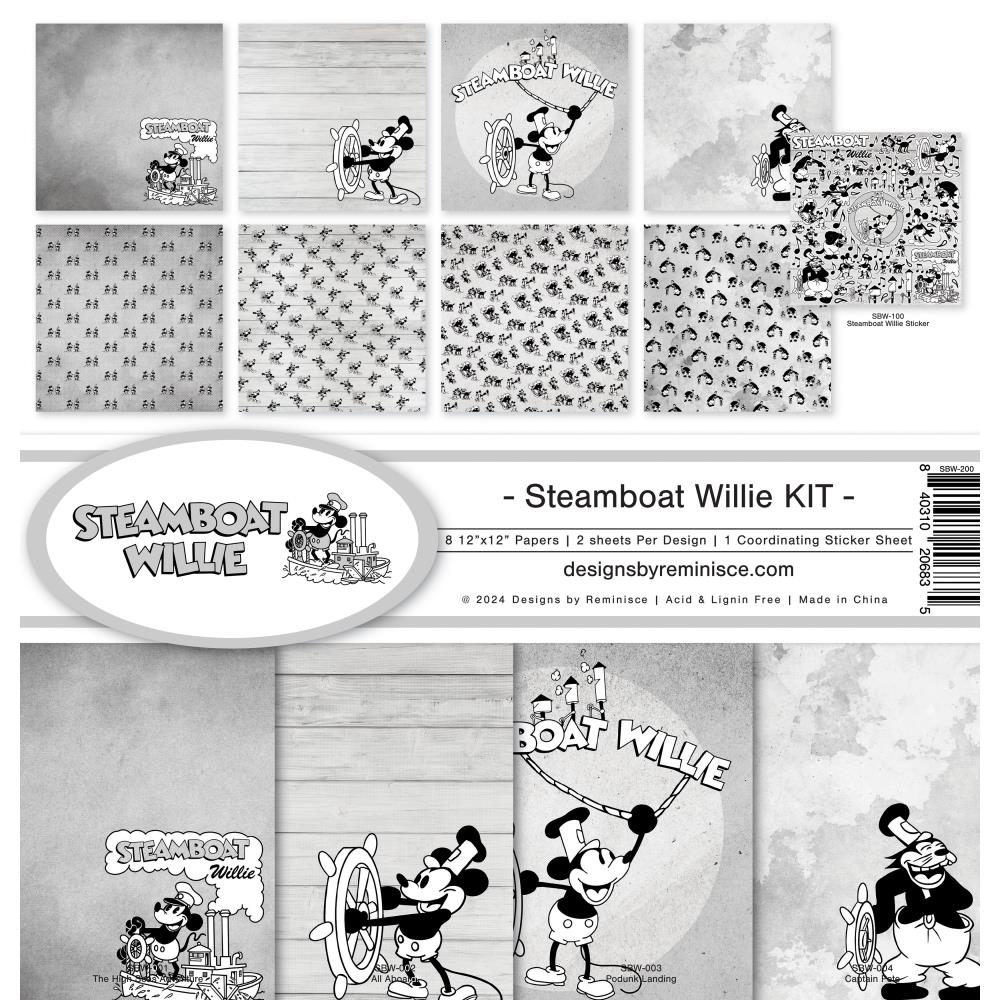 Reminisce 12x12 Collection Pack - [Collection] - Steamboat Willie Kit