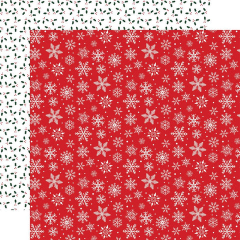 Echo Park 12x12 Paper - [Collection] - Nut Cracker Christmas - Sugar Plum Snowflakes