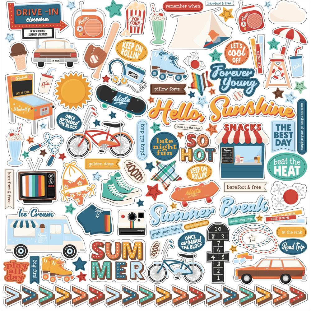 Echo Park 12x12  Stickers  [Collection] - Summer Break