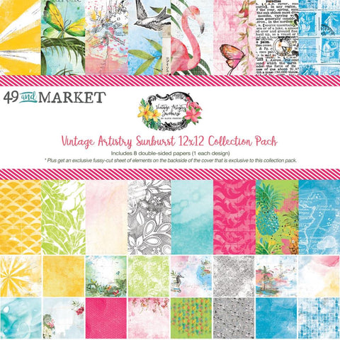 49 and Market  Solids [Collections] - Vintage Artistry Sunburst 12x12 Collection Pack
