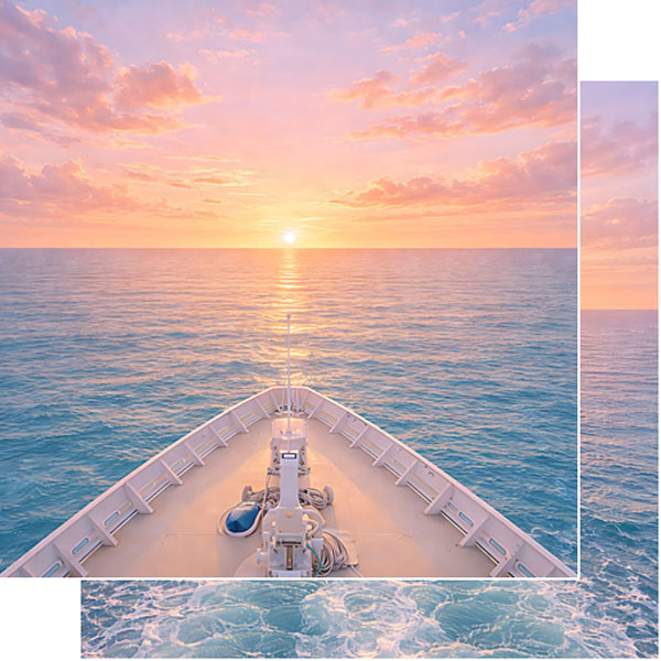 Scrapbook Customs 12x12 Paper - Sunset Cruise