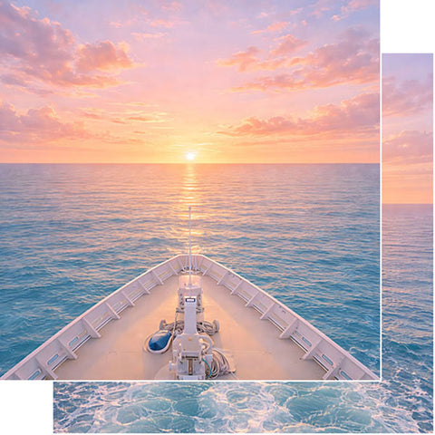 Scrapbook Customs 12x12 Paper - Sunset Cruise