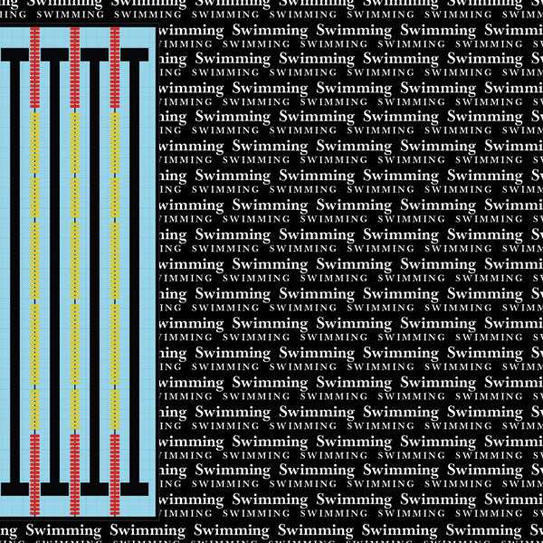 Scrapbook Customs 12x12 Paper -  Swimming Lanes