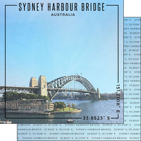 Stamping Station 12x12 Paper -Australia Sydney Harbour Bridge