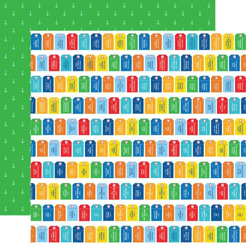 Carta Bella 12x12 Paper  [Collection] - Bon Voyage - Tags For Travel