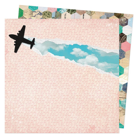 American Crafts [Vicki Boutin] 12x12 Papers - Where To Next - Take Off