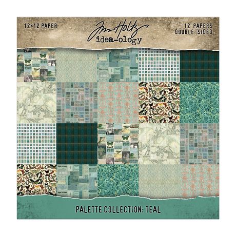Tim Holtz Idea - ology - Palette Collection - Teal (12x12)