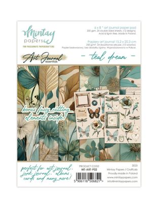 Mintay 6x8 Paper Art Journal Essentials - Teal Dream