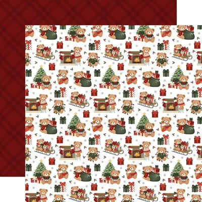 Carta Bella 12x12 Paper  [Collection] - Have a Berry Christmas - Teddy Festivities