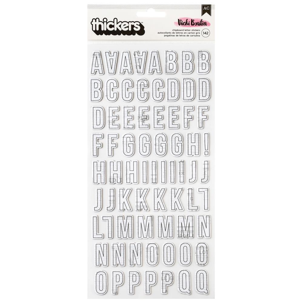 AC Vicki Boutin  Mixed Media Chipboard  Letter / Chipboard Thickers Stickers