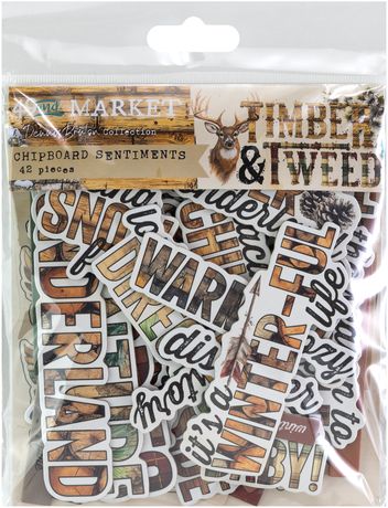 49 and Market  Chipboard Sentiments - Timber & Tweed