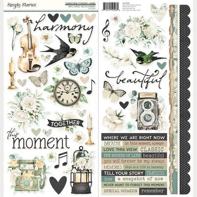 Simple Stories 12x12  Cardstock Icon Stickers  [Collection] - Simple Vintage Timeless Harmony