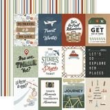 Echo Park 12x12 Paper - [Collection] - It's Time To Traveln -n 3x4 Journaling Cards
