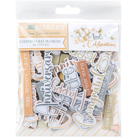 49 and Market  Chipboard Words[Collections] - Little Celebrations