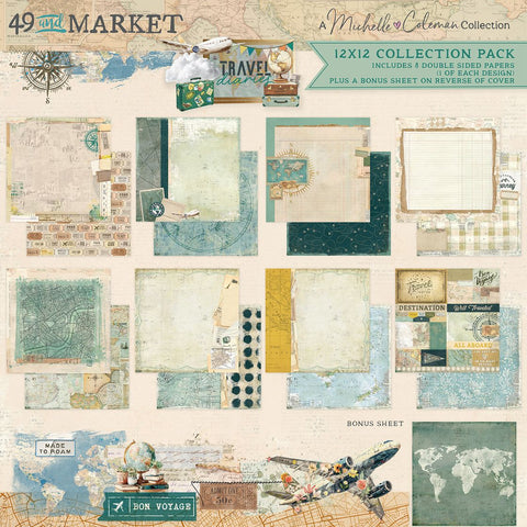 49 and Market  12x12 Paper Collection - Travel Diaries