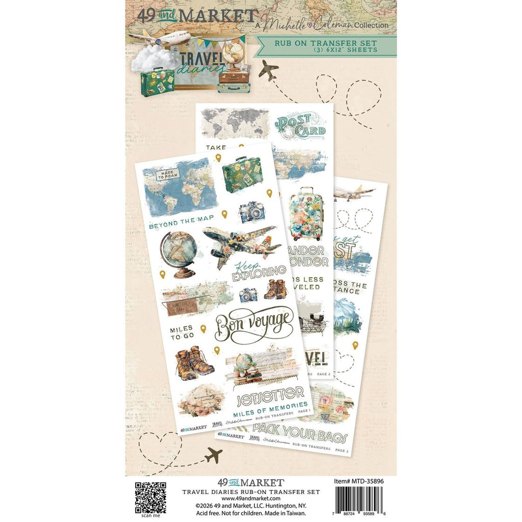 49 and Market  Rub On Transfers[Collections] - Travel Diaries